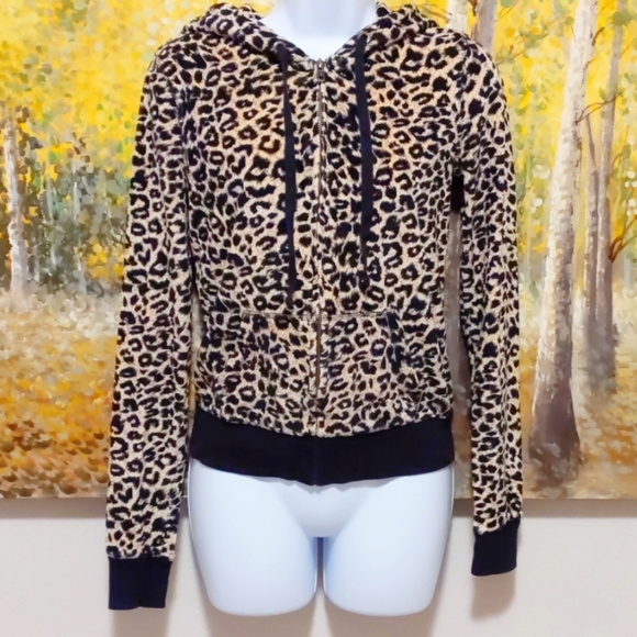 PINK Victoria's Secret Tops - VS PINK Leopard Print Hoodie - XS